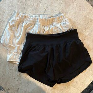 DSG Large running shorts bundle (2) black and cream